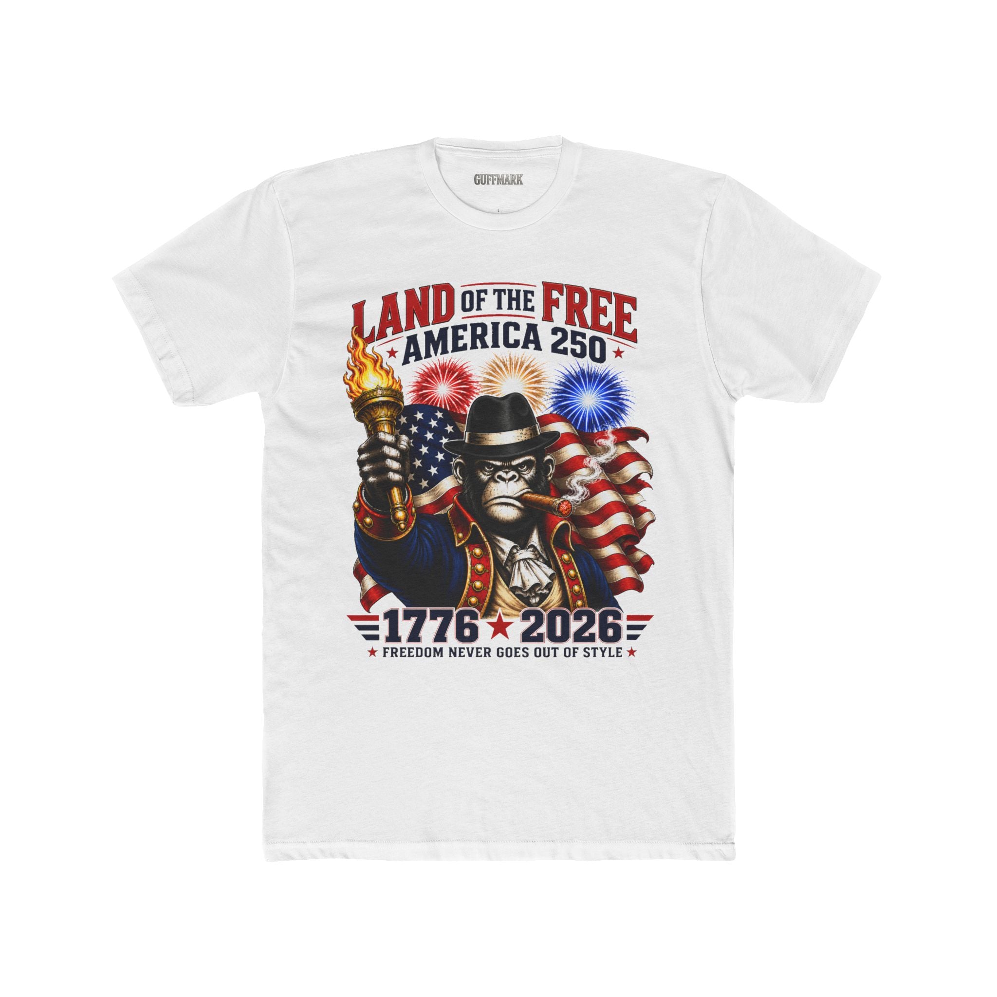 GuffMark Land of the Free America 250 Tee – Freedom Never Goes Out of Style (1776–2026)