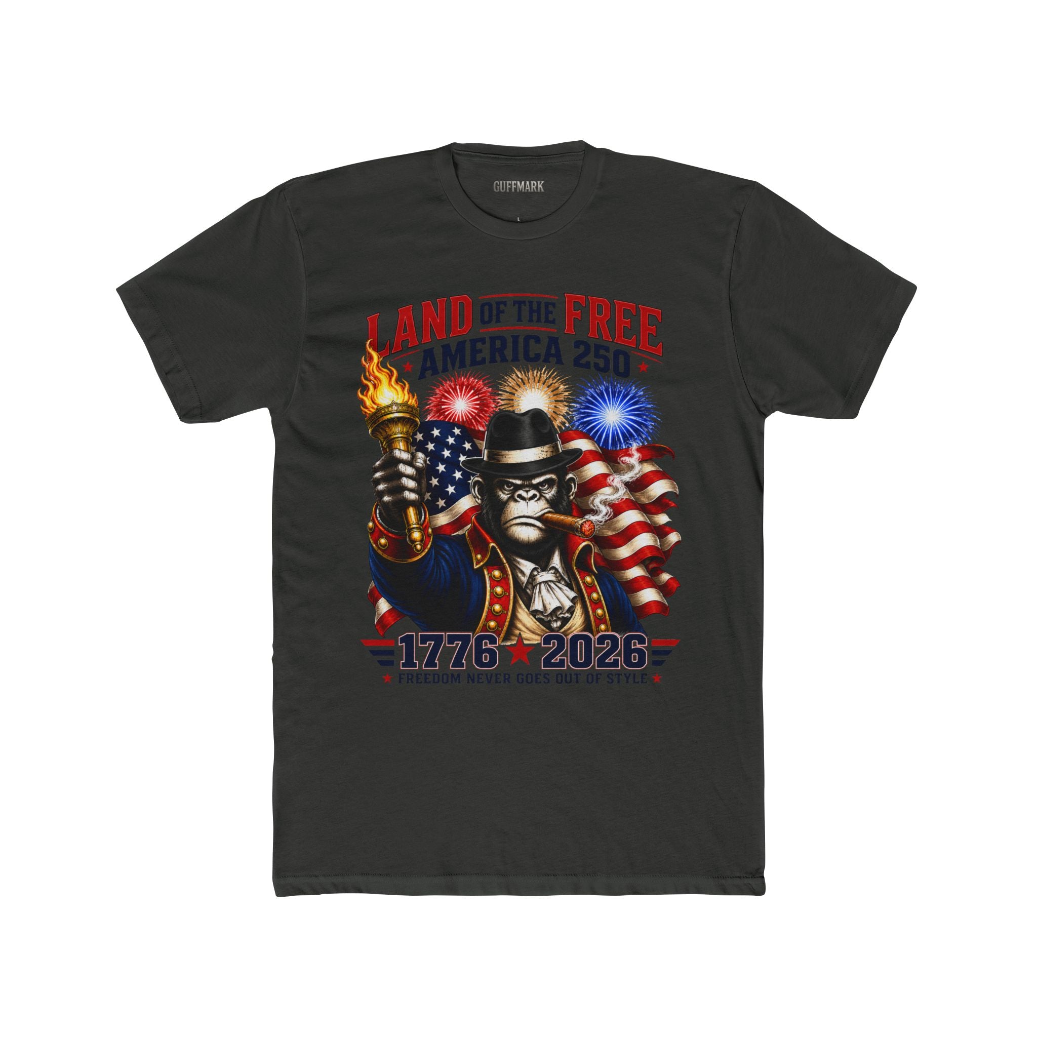 GuffMark Land of the Free America 250 Tee – Freedom Never Goes Out of Style (1776–2026)